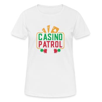 Gambling Fan Casino Patrol Casino - Frauen T-Shirt atmungsaktiv - Weiß - Vorne - AI Model Female 172 dark (172cm)