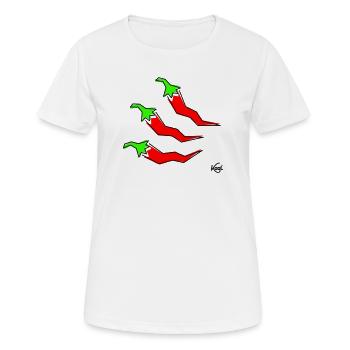 trois pepperonis - T-shirt respirant Femme - blanc - Devant - AI Model Female 172 dark (172cm)