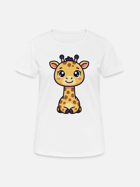 Chibi Giraffe - Women's Breathable T-Shirt - white