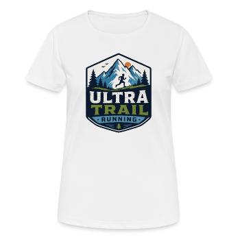 Ultra-Trailrunning - Frauen T-Shirt atmungsaktiv - Weiß - Vorne - AI Model Female 172 dark (172cm)