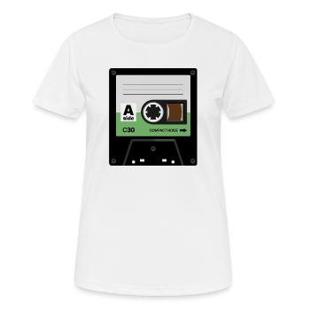 Winzige Kassette - Frauen T-Shirt atmungsaktiv - Weiß - Vorne - AI Model Female 172 dark (172cm)