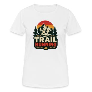 Course sur sentier - T-shirt respirant Femme - blanc - Devant - AI Model Female 172 dark (172cm)