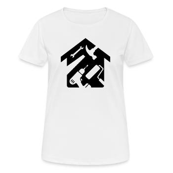 Haus Renovierung Werkzeug Handwerker - Frauen T-Shirt atmungsaktiv - Weiß - Vorne - AI Model Female 172 dark (172cm)