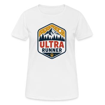 Coureur d’ultra - T-shirt respirant Femme - blanc - Devant - AI Model Female 172 dark (172cm)