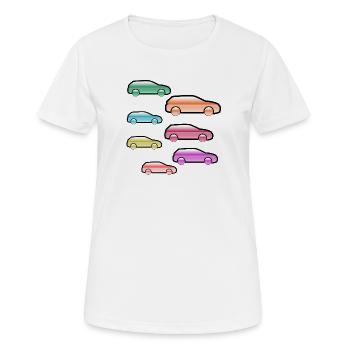 Automobiles - T-shirt respirant Femme - blanc - Devant - AI Model Female 172 dark (172cm)