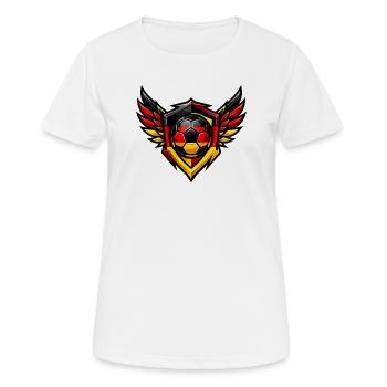 Blason de Soccer Germany - T-shirt respirant Femme - blanc - Devant - AI Model Female 172 dark (172cm)