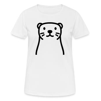 Otter - Frauen T-Shirt atmungsaktiv - Weiß - Vorne - AI Model Female 172 dark (172cm)