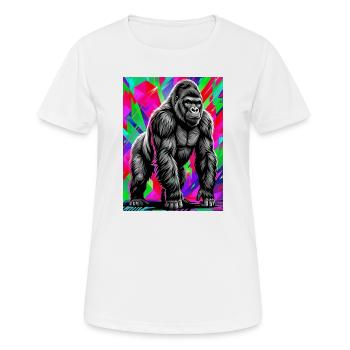 gorilla - Women's Breathable T-Shirt - white - Front - AI Model Female 172 dark (172cm)
