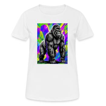 gorilla - Women's Breathable T-Shirt - white - Front - AI Model Female 172 dark (172cm)