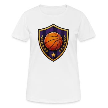 Basketballschild Lorbeer - Frauen T-Shirt atmungsaktiv - Weiß - Vorne - AI Model Female 172 dark (172cm)