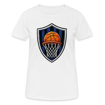Basketball Schild mit Korb - Frauen T-Shirt atmungsaktiv - Weiß - Vorne - AI Model Female 172 dark (172cm)