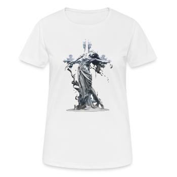 Eisige Göttin des Flusses - Frauen T-Shirt atmungsaktiv - Weiß - Vorne - AI Model Female 172 dark (172cm)