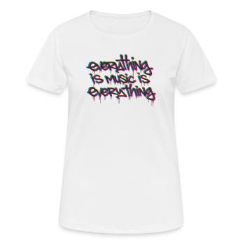 everything is music is everything tricolor - Frauen T-Shirt atmungsaktiv - Weiß - Vorne - AI Model Female 172 dark (172cm)