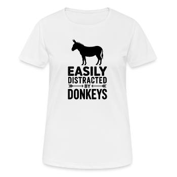 Donkey Sayings Donkey Funny Donkey Gift - Women's Breathable T-Shirt - white - Front - AI Model Female 172 dark (172cm)