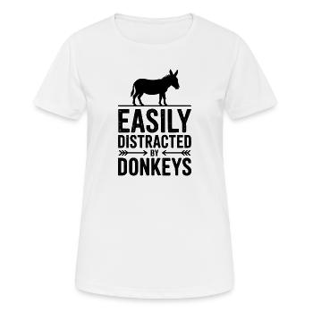 Donkey Sayings Donkey Funny Donkey Gift - Women's Breathable T-Shirt - white - Front - AI Model Female 172 dark (172cm)