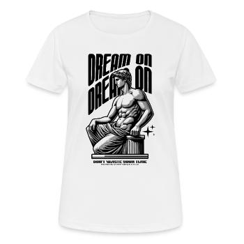 Dream On Skulptur Print - Frauen T-Shirt atmungsaktiv - Weiß - Vorne - AI Model Female 172 dark (172cm)
