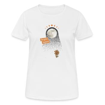 Neuanfang: begin again - Frauen T-Shirt atmungsaktiv - Weiß - Vorne - AI Model Female 172 dark (172cm)