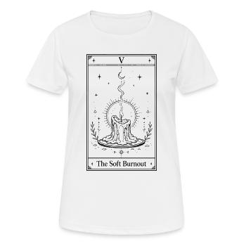 Burnout doux | Carte de tarot - T-shirt respirant Femme - blanc - Devant - AI Model Female 172 dark (172cm)