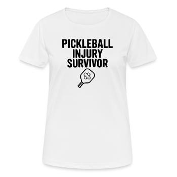Survivant d’une blessure au pickleball - T-shirt respirant Femme - blanc - Devant - AI Model Female 172 dark (172cm)