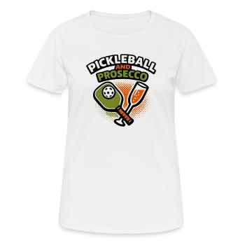 Pickleball et fusion Prosecco - T-shirt respirant Femme - blanc - Devant - AI Model Female 172 dark (172cm)