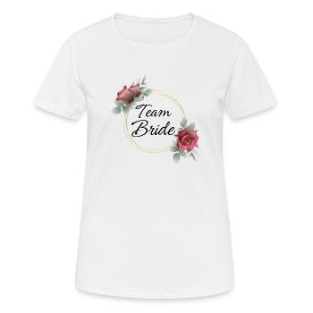 Team-Braut-Matching - Frauen T-Shirt atmungsaktiv - Weiß - Vorne - AI Model Female 172 dark (172cm)