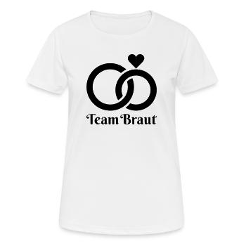 Hochzeit, Verlobung, Hochzeitsfeier - Frauen T-Shirt atmungsaktiv - Weiß - Vorne - AI Model Female 172 dark (172cm)