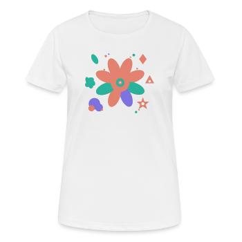 Conception colorée de l’art moderne - T-shirt respirant Femme - blanc - Devant - AI Model Female 172 dark (172cm)