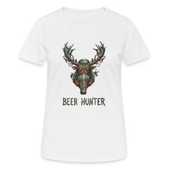 Steampunk Beer Hunter - Women's Breathable T-Shirt - white - Front - AI Model Female 172 dark (172cm)