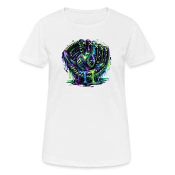 Gant de baseball Graffiti Néon - T-shirt respirant Femme - blanc - Devant - AI Model Female 172 dark (172cm)