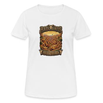 Badlands du canyon Dakota du Sud - T-shirt respirant Femme - blanc - Devant - AI Model Female 172 dark (172cm)
