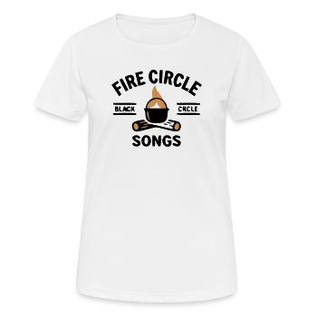 Cuisine à la bouilloire au feu de camp Camping en plein air - T-shirt respirant Femme - blanc - Devant - AI Model Female 172 dark (172cm)