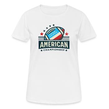 Victoire au championnat américain - T-shirt respirant Femme - blanc - Devant - AI Model Female 172 dark (172cm)