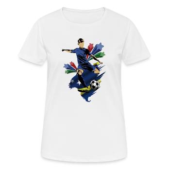 Curacao - Curaçao - Flaggen - Frauen T-Shirt atmungsaktiv - Weiß - Vorne - AI Model Female 172 dark (172cm)