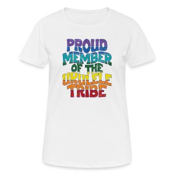Proud Member of the Ukulele Tribe - Women's Breathable T-Shirt - white - Front - AI Model Female 172 dark (172cm)