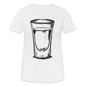 Snapping Glass - Illustration - Women's Breathable T-Shirt - white - Front - AI Model Female 172 dark (172cm)