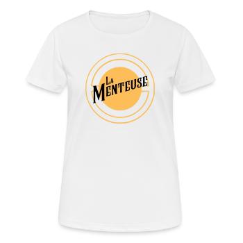 La Menteuse - T-shirt respirant Femme - blanc - Devant - AI Model Female 172 dark (172cm)