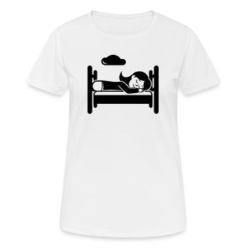Fatigué endormi - T-shirt respirant Femme - blanc - Devant - AI Model Female 172 dark (172cm)
