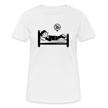 Lit de couchage - T-shirt respirant Femme - blanc - Devant - AI Model Female 172 dark (172cm)