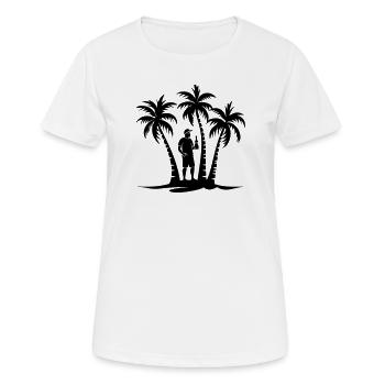 Vacationer Party Palm Trees - Women's Breathable T-Shirt - white - Front - AI Model Female 172 dark (172cm)