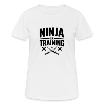 Ninja In Training - Women's Breathable T-Shirt - white - Front - AI Model Female 172 dark (172cm)