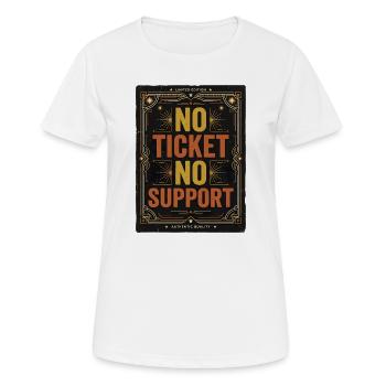 No Ticket No Service IT Support Ticketing - Women's Breathable T-Shirt - white - Front - AI Model Female 172 dark (172cm)