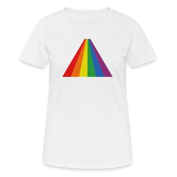 Rainbow Triangle Bold - Women's Breathable T-Shirt - white - Front - AI Model Female 172 dark (172cm)