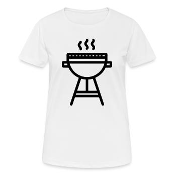 barbecue - T-shirt respirant Femme - blanc - Devant - AI Model Female 172 dark (172cm)