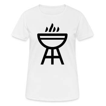 barbecue - T-shirt respirant Femme - blanc - Devant - AI Model Female 172 dark (172cm)