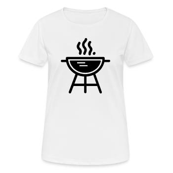 barbecue - T-shirt respirant Femme - blanc - Devant - AI Model Female 172 dark (172cm)