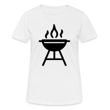 barbecue - T-shirt respirant Femme - blanc - Devant - AI Model Female 172 dark (172cm)