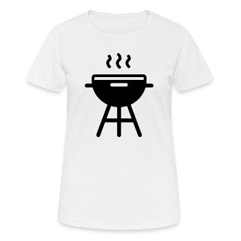 barbecue - T-shirt respirant Femme - blanc - Devant - AI Model Female 172 dark (172cm)