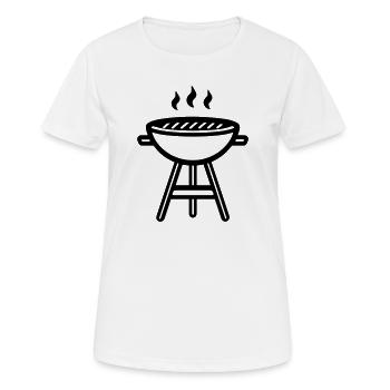 barbecue - T-shirt respirant Femme - blanc - Devant - AI Model Female 172 dark (172cm)