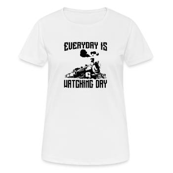 Watch trains - Women's Breathable T-Shirt - white - Front - AI Model Female 172 dark (172cm)