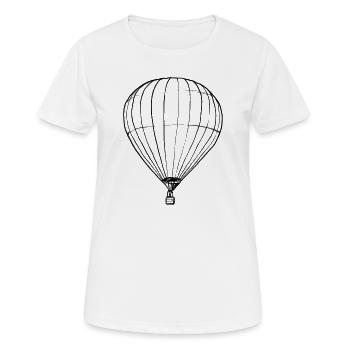 Hot Air Balloon - Illustration - Women's Breathable T-Shirt - white - Front - AI Model Female 172 dark (172cm)